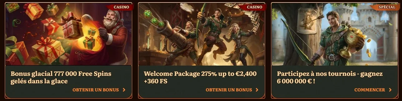 Bonus et promotions WildRobin